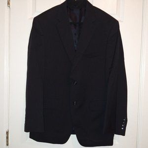 Dark Navy Blue Pinstriped 3-Piece Suit by Jones New York